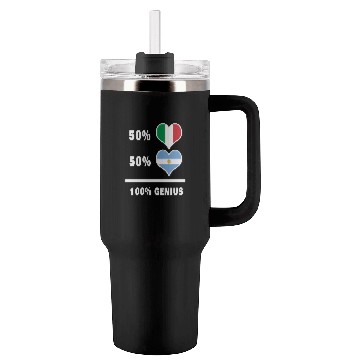 Discover Argentina and Italy 100% genius flag design Tumblers 40 Oz With Handle