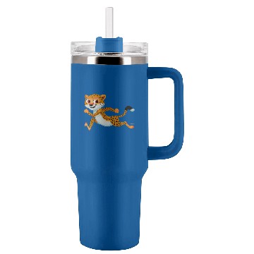 Discover Cheetah runs Tumblers 40 oz With Handle