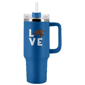 Discover Bison Love Cow Buffalo National Park Western Tumblers 40 oz With Handle