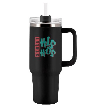 Discover Street Hip Hop Music Direction Rap Graffiti Tumblers 40 Oz With Handle