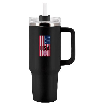Discover USA Stars and Stripes Tumblers 40 Oz With Handle