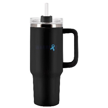 Discover Prostate Cancer Warrior Light Blue Ribbon Dad Tumblers 40 Oz With Handle