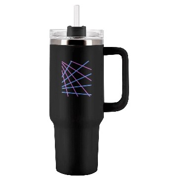 Discover Retro 80s Purple and Blue Neon Laser Beams Tumblers 40 Oz With Handle