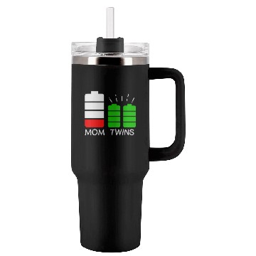 Discover Twin Mom Low Battery Tired Mom Of Twins Tumblers 40 Oz With Handle
