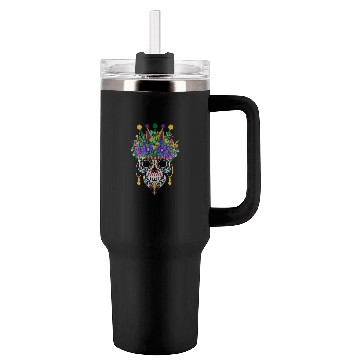 Discover Mardi Gras Mask Flower Sugar Dia De Los Muertos Tumblers 40 Oz With Handle