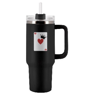 Discover love you on playing card Tumblers 40 Oz With Handle