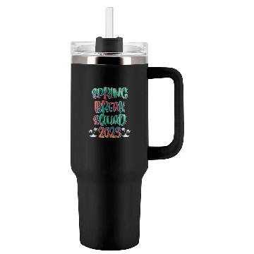 Discover Spring Break Squad Summer Vacation Spring Break Tumblers 40 Oz With Handle