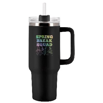 Discover Spring Break Squad Summer Vacation Spring Break Tumblers 40 Oz With Handle