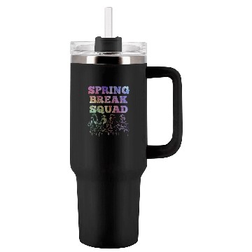 Discover Spring Break Squad Summer Vacation Spring Break Tumblers 40 Oz With Handle