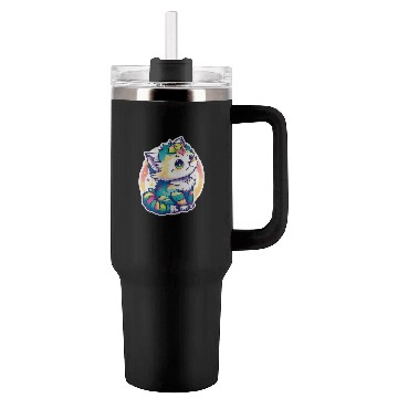 Discover Cute Chibi Kitten Tumblers 40 Oz With Handle