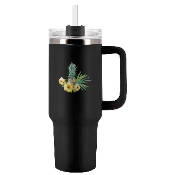 Discover Tropical Flower Pineapple Summer Girl Hawaii Tumblers 40 Oz With Handle