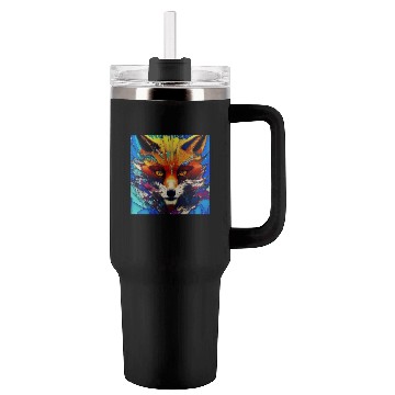 Discover Graphic Novel Comic Book Art Style Red Fox Tumblers 40 Oz With Handle