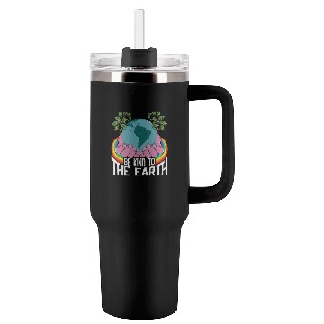 Discover Be Kind To The Earth Rainbow Natural Environment Tumblers 40 Oz With Handle