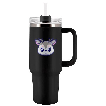 Discover Cute deer cartoon icon illustration gift Tumblers 40 Oz With Handle