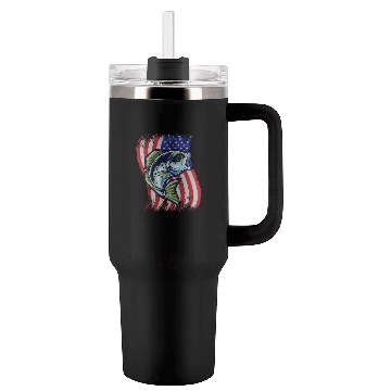 Discover US Bass Fish Tumblers 40 Oz With Handle