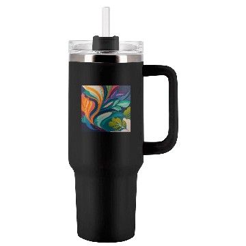 Discover colorful and vibrant abstract painting Tumblers 40 Oz With Handle