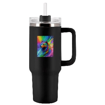 Discover Labrador Retriever with rainbow splashes of colors Tumblers 40 Oz With Handle
