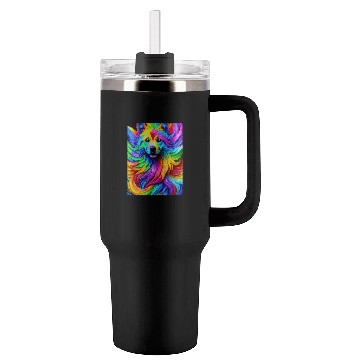 Discover Labrador Retriever with rainbow splashes of colors Tumblers 40 Oz With Handle