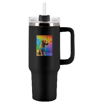 Discover Labrador Retriever with rainbow splashes of colors Tumblers 40 Oz With Handle