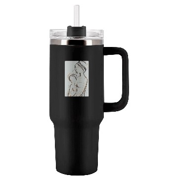 Discover Black, Gold & White Abstract Mother & Daughter Tumblers 40 Oz With Handle