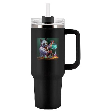 Discover Genius Panda: Whimsical Scientist Design Tumblers 40 Oz With Handle