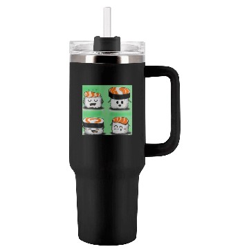 Discover Happy Cheerful Sushi I Love Sushi Design Tumblers 40 Oz With Handle
