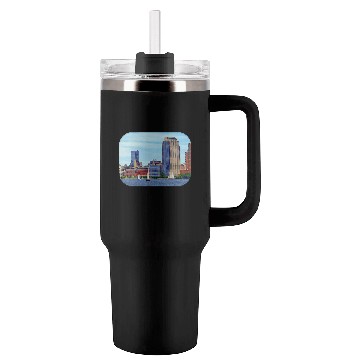 Discover Manhattan NY - Boats By Manhattan Skyline Tumblers 40 Oz With Handle