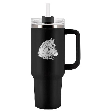 Discover Mares Horse Portrait With Beautiful Mane Tumblers 40 Oz With Handle