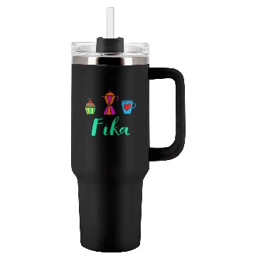 Discover Fika Swedish Sweden Coffee Break Tumblers 40 Oz With Handle