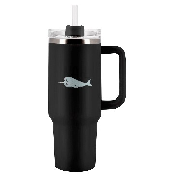 Discover Procrastinating Narwhal Lover Aquatic Animals Tumblers 40 Oz With Handle