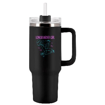 Discover Skateboarding For Women Longboard Girl Tumblers 40 Oz With Handle