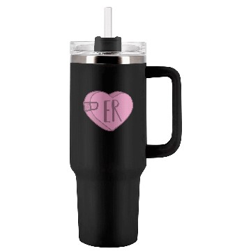 Discover Cute ER Nurse Candy Heart for Valentines Day Scrub Tumblers 40 Oz With Handle