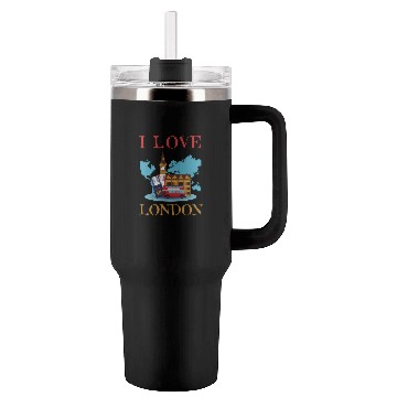 Discover I Love London UK Travel more adventure Exploring Tumblers 40 Oz With Handle