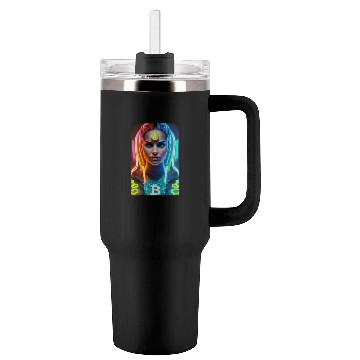 Discover Bitcoin Woman Tumblers 40 Oz With Handle