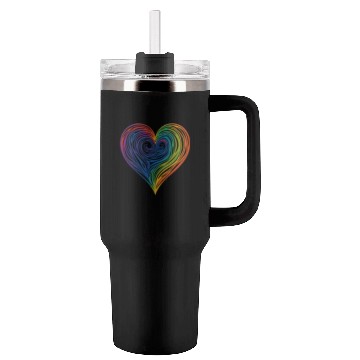 Discover Pride & Joy: Rainbow Heart, Embracing LGBT Love & Tumblers 40 Oz With Handle