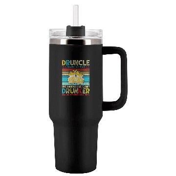 Discover Druncle Defintion Beer Lover Uncle Retro Vintage Tumblers 40 Oz With Handle