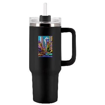Discover "Maximalist Chaos: chaotic stunning San Francisco Tumblers 40 Oz With Handle