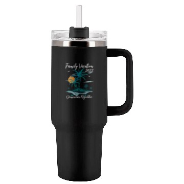 Discover Sunset Family Vacation 2022 Dominican Republic Bea Tumblers 40 Oz With Handle