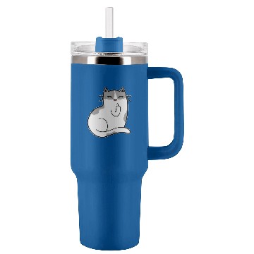 Discover Funny Cat Middle Finger 1 Tumblers 40 oz With Handle
