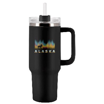 Discover Alaa Day Reindeer With Polar Lights And Moose Tumblers 40 Oz With Handle