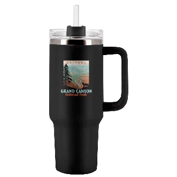 Discover Grand Canyon National Park Arizonna Wpa Style Tumblers 40 Oz With Handle