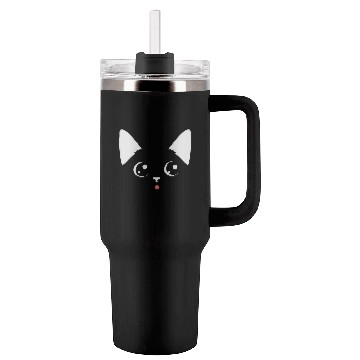 Discover Sweet Kitten Face Cat Mom Cat Dad Tumblers 40 Oz With Handle