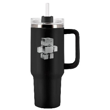 Discover Tiny cube robot Tumblers 40 Oz With Handle