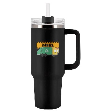 Discover Daniel Trash Truck For Collector Ecologist Garbage Tumblers 40 Oz With Handle