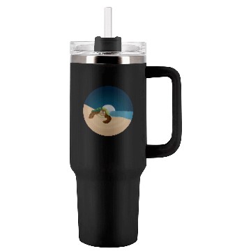 Discover Night Serenity: Sea Turtle by the Moon Tumblers 40 Oz With Handle