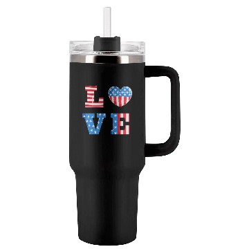 Discover LOVE America Independence Day USA Patriots Tumblers 40 Oz With Handle