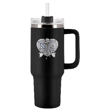 Discover Heart Crying Cement Grey 11S Tumblers 40 Oz With Handle