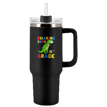 Discover Roaring Into 4th Grade Four Back To School 2020 Tumblers 40 Oz With Handle