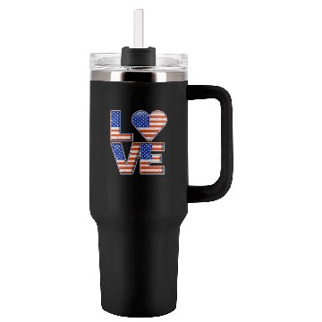 Discover LOVE America Patriotism USA Independence Day Tumblers 40 Oz With Handle