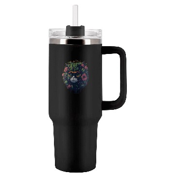 Discover Floral Whiskers | Cat Earth Floral Design Tumblers 40 Oz With Handle